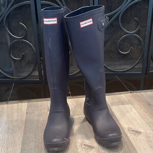 Hunter Classic Blue Tall Boots - used